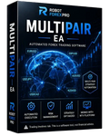 Multipair Forex EA software box with global map, trade pairs, and automation icons