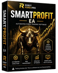 Forex EA software box with golden bull, upward graph, and trading automation icons